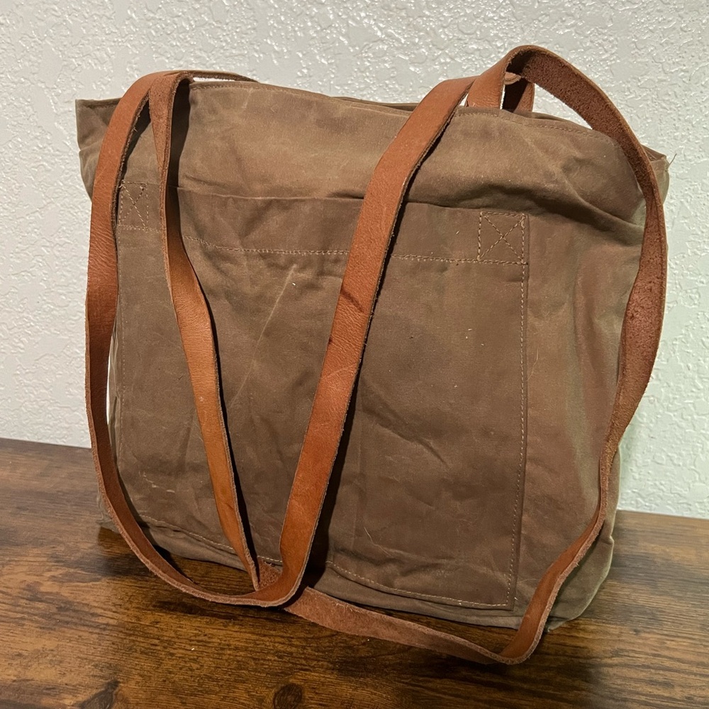 Brown Canvas Tote Bag